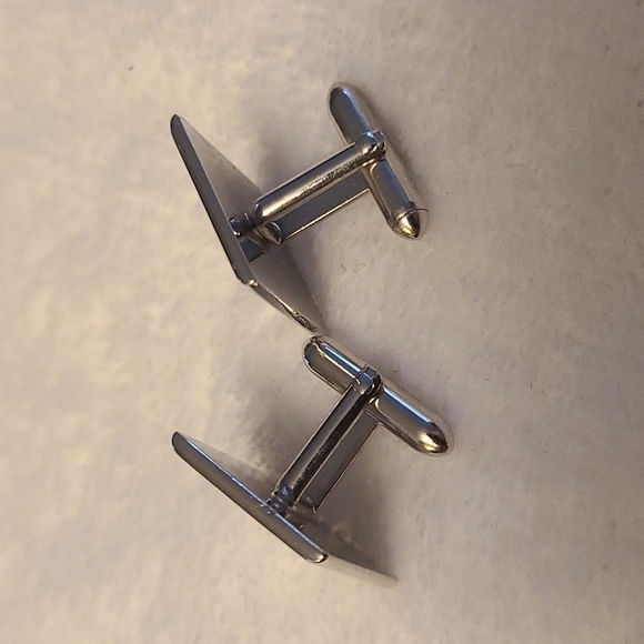 Cufflinks vintage silver color - Picture 3 of 4